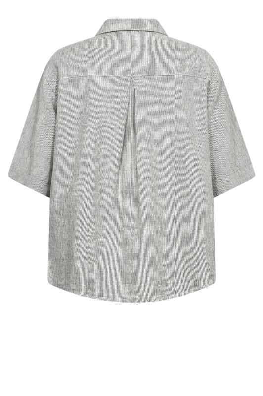 Freequent Lava shirt | Stribet højskjorte i grøn