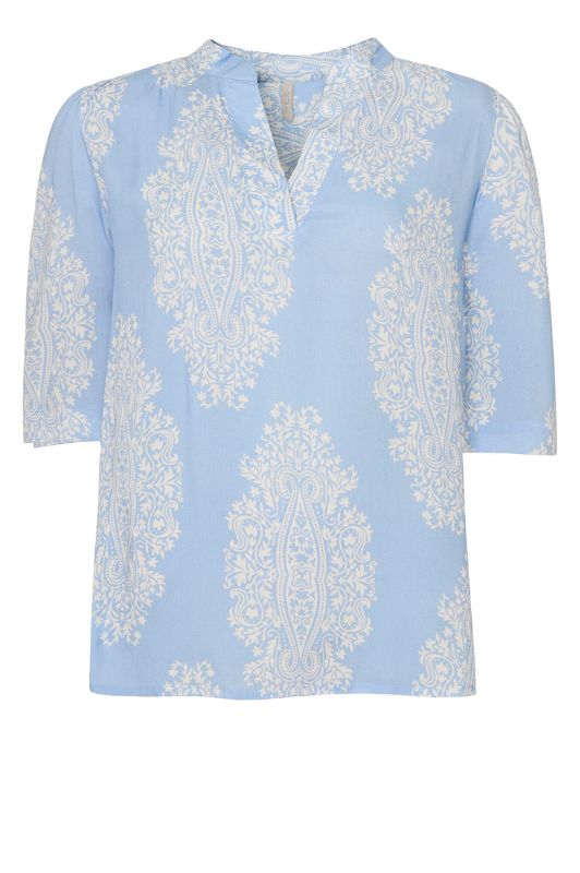 Ofelia Oda top I Paisley top i lyseblå og hvid