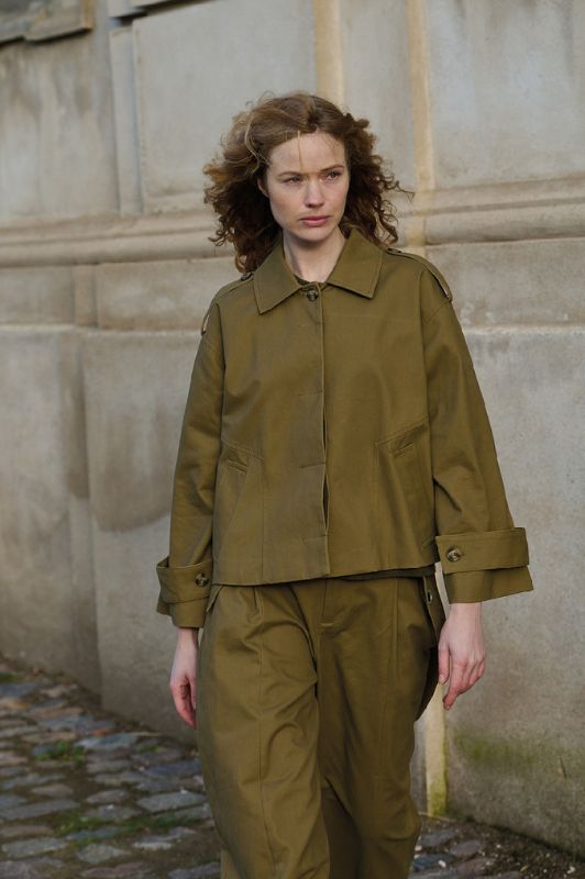 La Rouge Daniella trenchcoat | Kort cargojakke i khaki
