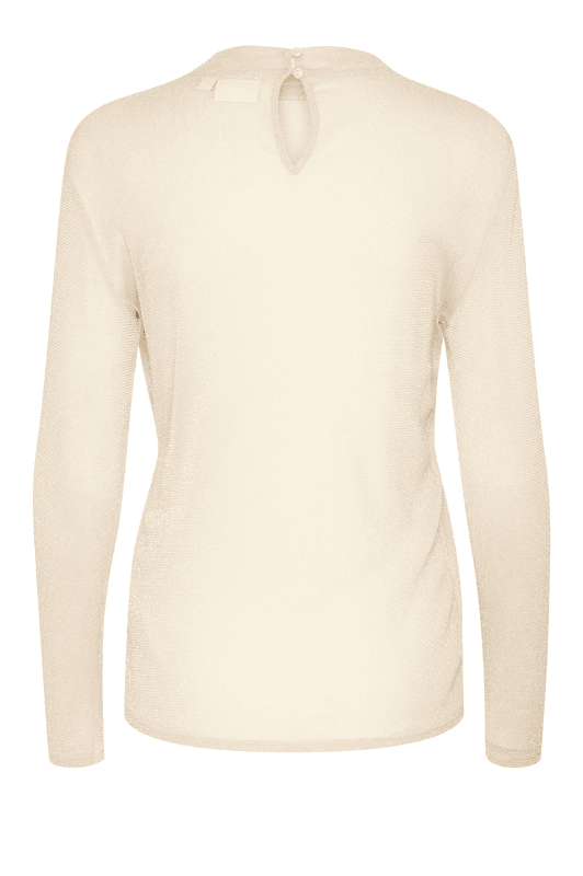 Saint Tropez Delila top I Nude meshbluse med glimmer