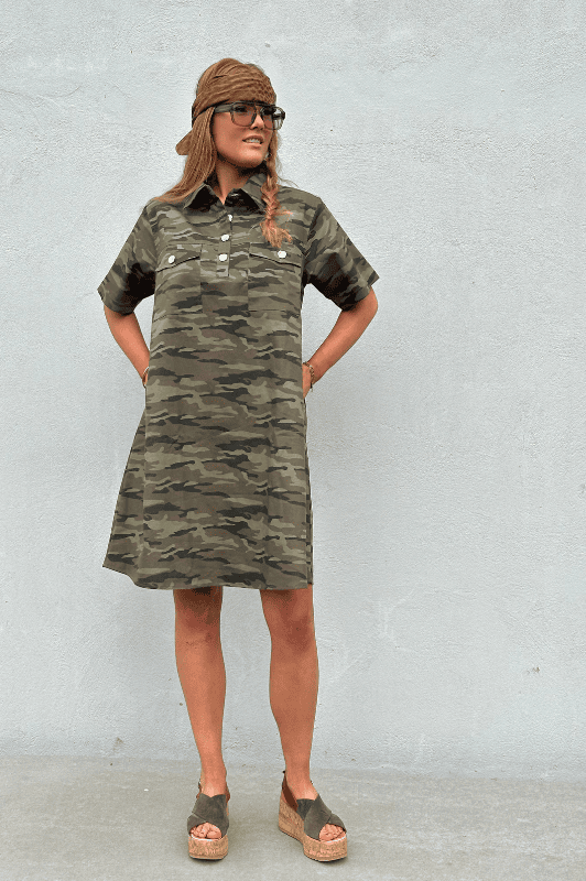 PRE ORDER Gaspar Nice camo dress | Cool camouflage kjole