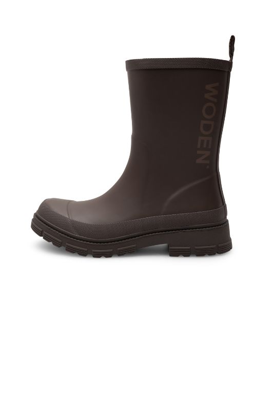 WODEN Lia waterproof | Gummistøvle i chokolade brun