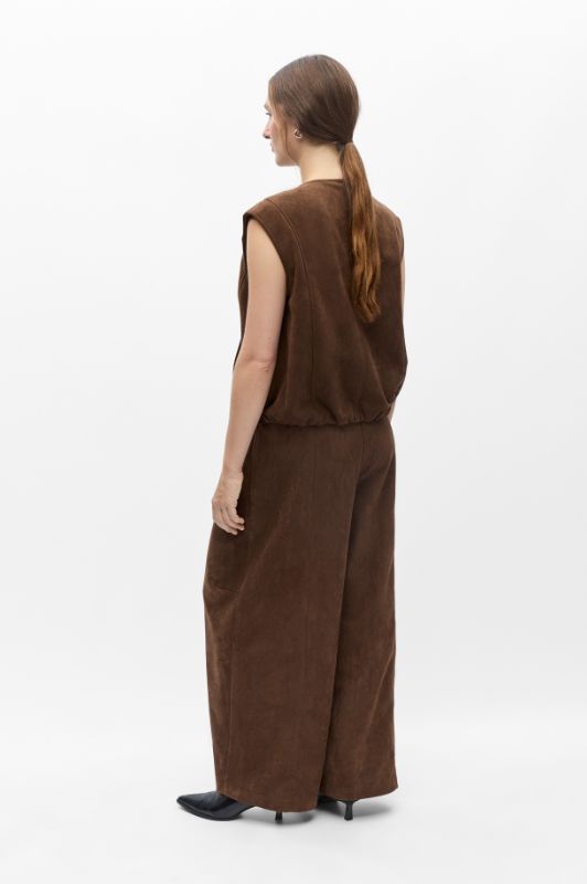 Object Denna vest I Mørkebrun vest i ruskindslook