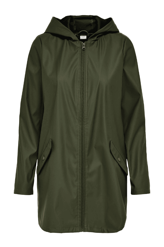 JDY Regnjakke Elisa khaki