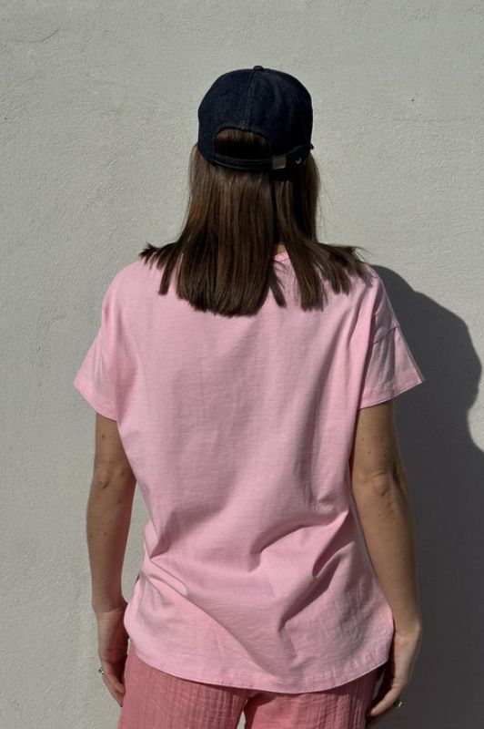 Gaspar Tokyo t-shirt i pink I Dresslab
