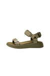 Woden Line sandal | Damesandal i olivengrøn I Natural Soft sål