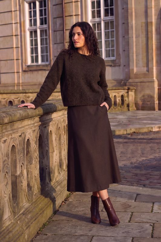 La Rouge Carol knit | Brun klassisk uldstrik