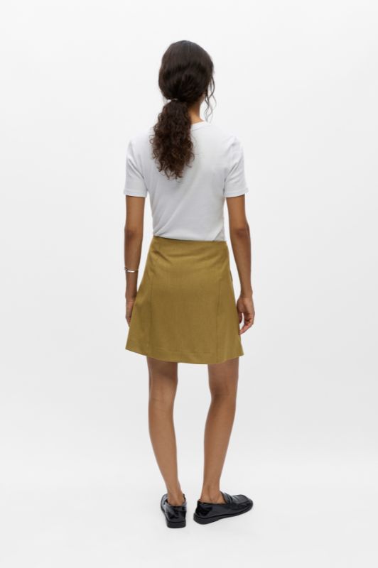 Object Lisa skirt I Kort asymmetrisk nederdel i khaki