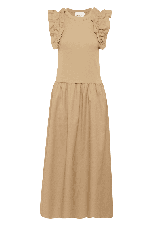 Karen By Simonsen Oda dress I Cool sporty kjole i sand