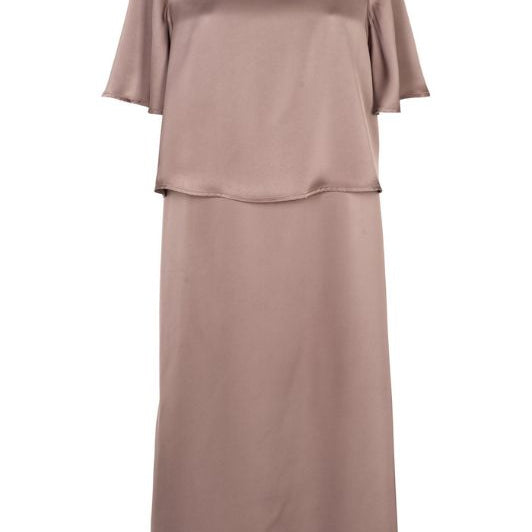 Prepair Mary dress | Karamelfarvet  festkjole i satin I Dresslab