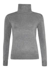 Ofelia Fri rullekrave strik pullover I Gråmelange
