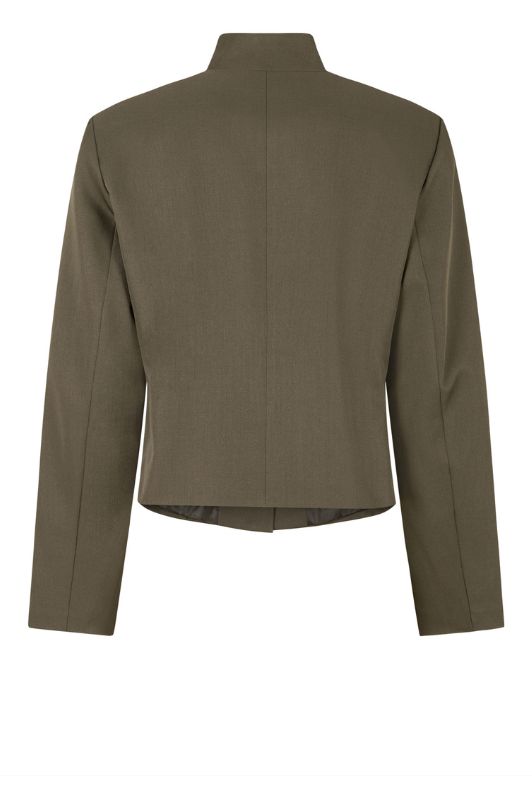 Tooday Devin short blazer I Kort blazer i khaki med asymmetrisk lukning
