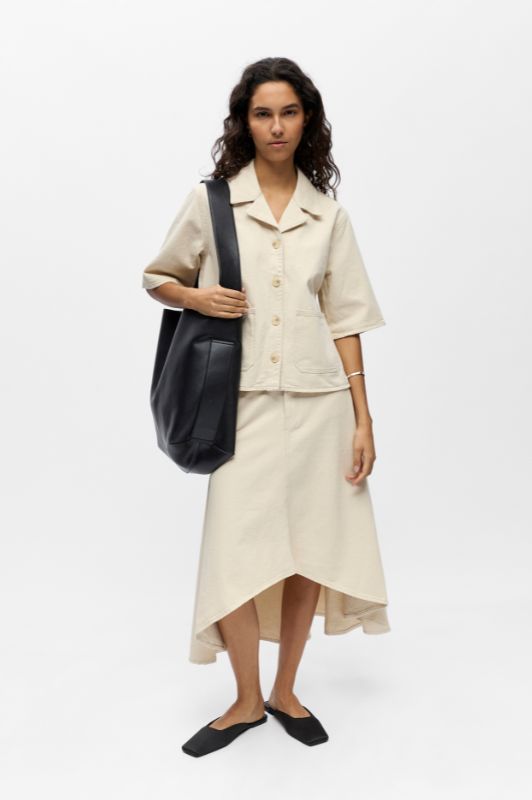 Object Pixie denim jakke i creme I Dresslab