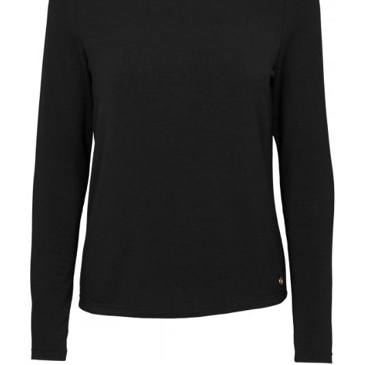 Prepair Bibiane T-shirt  i Blød langærmet basic i sort