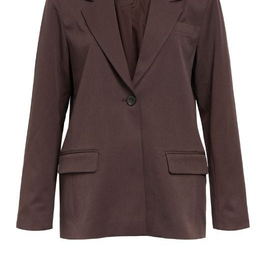Object Lisa blazer i mørkebrun I Dresslab