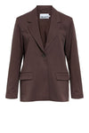 Object Lisa blazer i mørkebrun I Dresslab