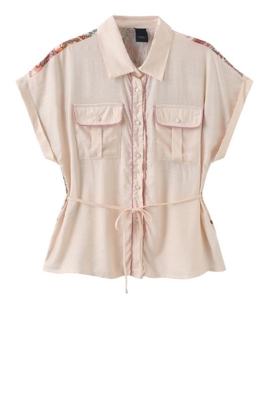 Luxzuz Violet bluse I Offwhite viskose skjorte med paisleyprint