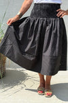 PRE ORDER Gaspar Vienna stripe nederdel sort hvid strib
