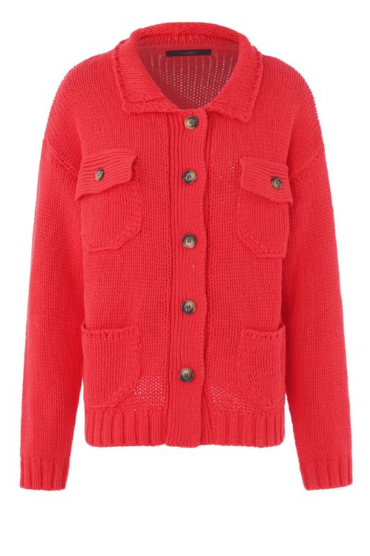 Luxzuz Beatriz knit I Gennemknappet strikcardigan i rød