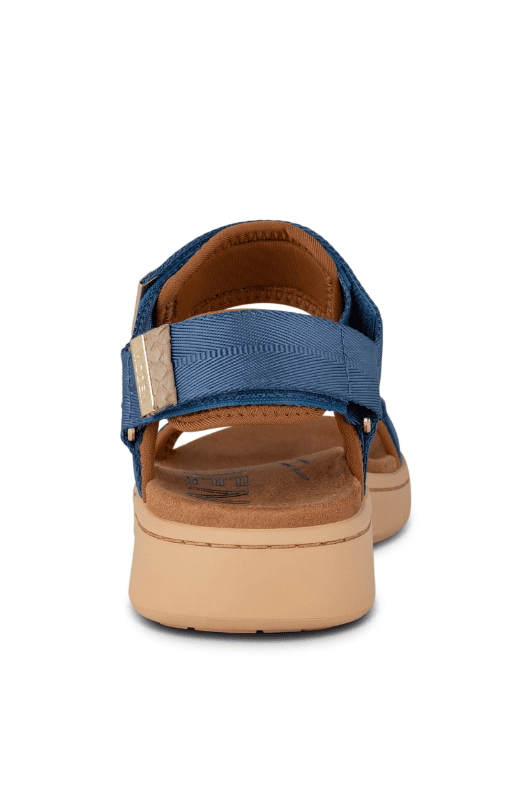 Woden Line sandal | Damesandal i denimblå Natural Soft sål