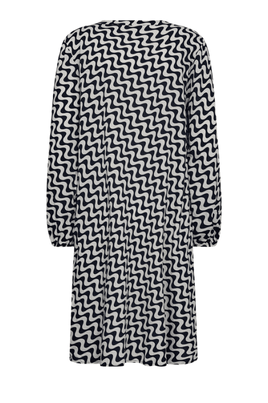 Freequent Adney dress | Langærmet viskosekjole i grafisk print