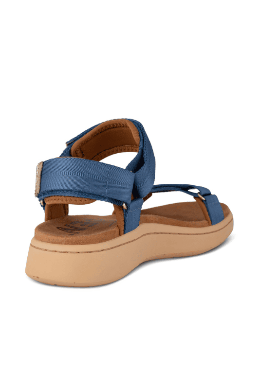 Woden Line sandal | Damesandal i denimblå Natural Soft sål