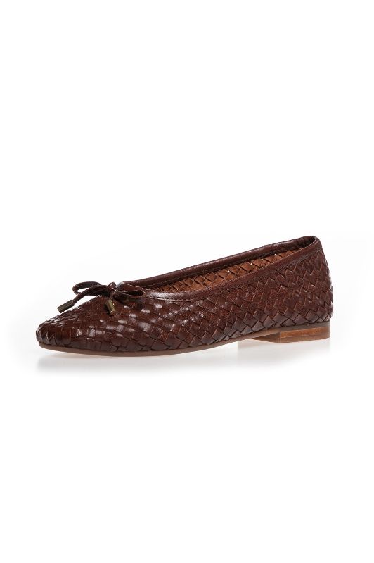 Copenhagen Shoes Lucie | Fletballerina i mørkebrunt skind