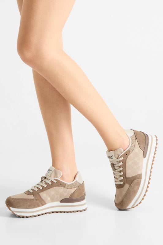 Woden Ronja plateau heritage sneakers | Coffee