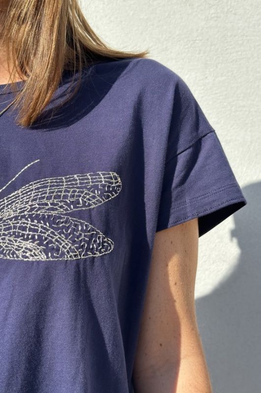 Gaspar Tokyo t-shirt i navy I Dresslab