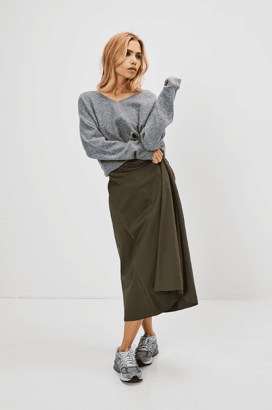 La Rouge Vilma skirt nederdel | Poplin nederdel army