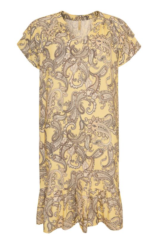 Ofelia Maja dress I Lysegul paisley kjole I Dresslab