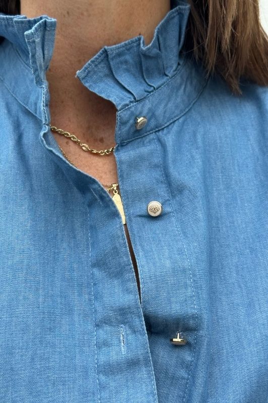PRE ORDER Gaspar Siena I Cool denim bluse