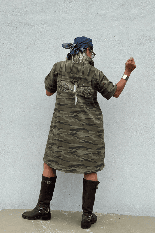 PRE ORDER Gaspar Nice camo dress | Cool camouflage kjole