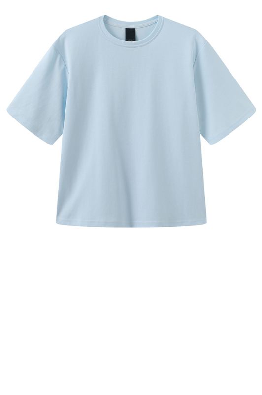 Luxzuz Boxy t-shirt I Klassisk t-shirt i bomuldsmix i lyseblå