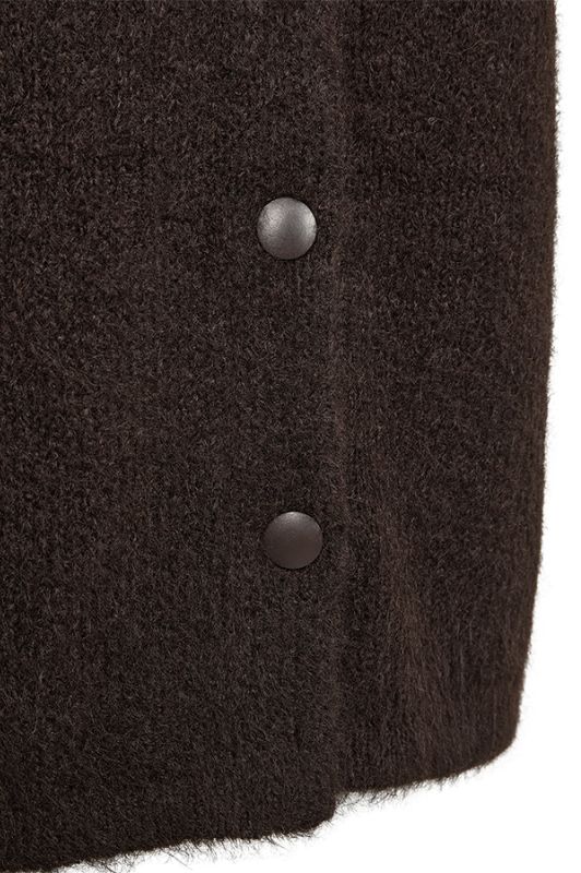 Freequent Lulu vest | Strikket vest i mørkebrun