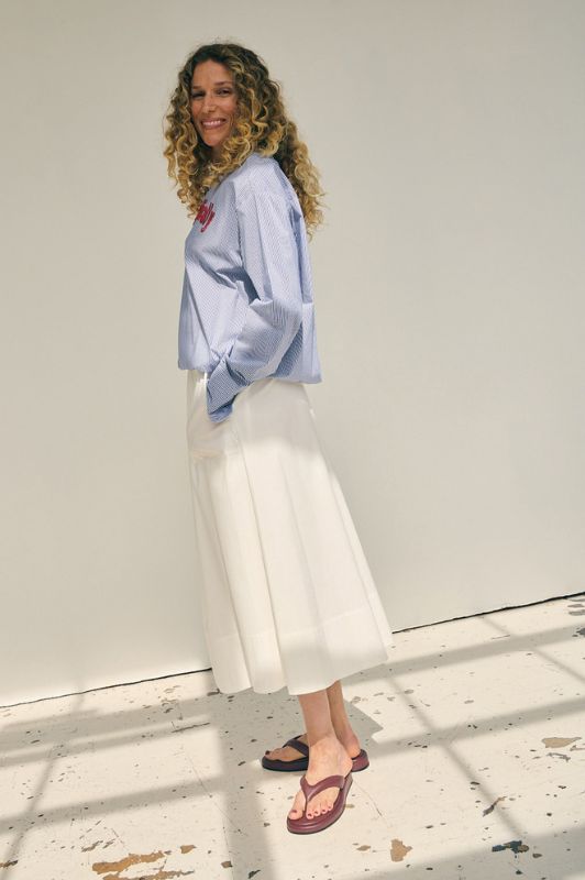 La Rouge Vilma skirt | Poplin nederdel hvid