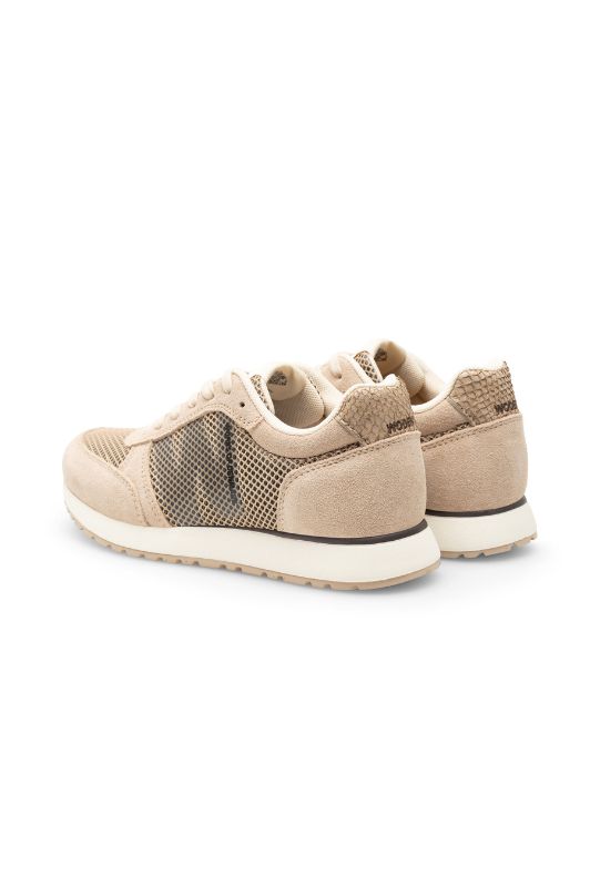 Woden Ronja Icon | Sneakers i mesh coffee cream