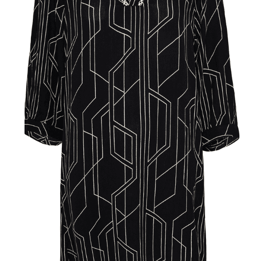 Ofelia Veda tunika | Smuk kjole i sort print