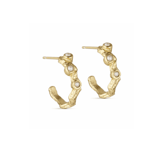 Pure by Nat I Noora foil øreringe i guld