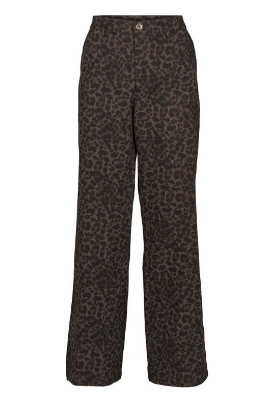 Prepair Anna pants | Leopard jeans med vidde i benene