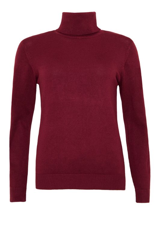 Ofelia Fri rullekrave strik pullover I Bordeaux