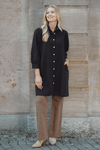 Prepair Figga dress | Cool gennemknappet denimkjole i mørkebrun