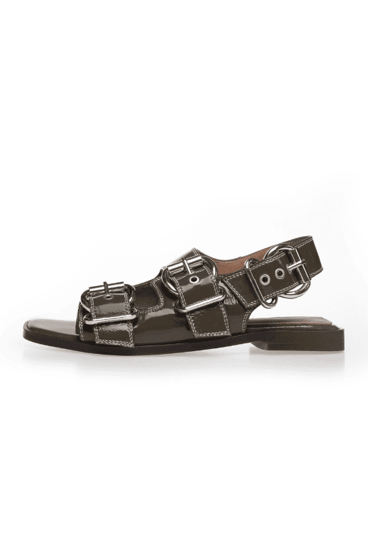 Copenhagen Shoes Be Forever | Sandal i khaki lak