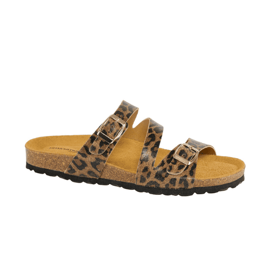Tim & Simonsen Amelia slip-in sandal | Leopard ruskind