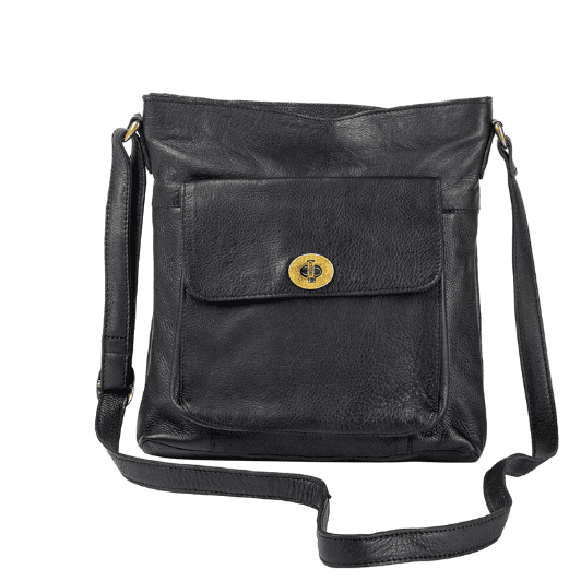 Re:Designed Kay skuldertaske | Crossover i sort skind