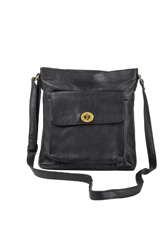 Re:Designed Kay skuldertaske | Crossover i sort skind