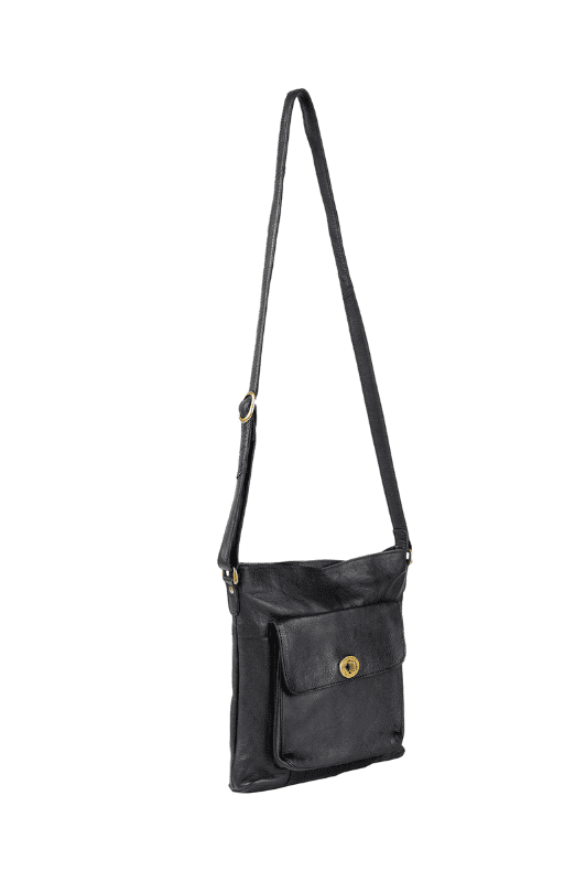 Re:Designed Kay skuldertaske | Crossover i sort skind