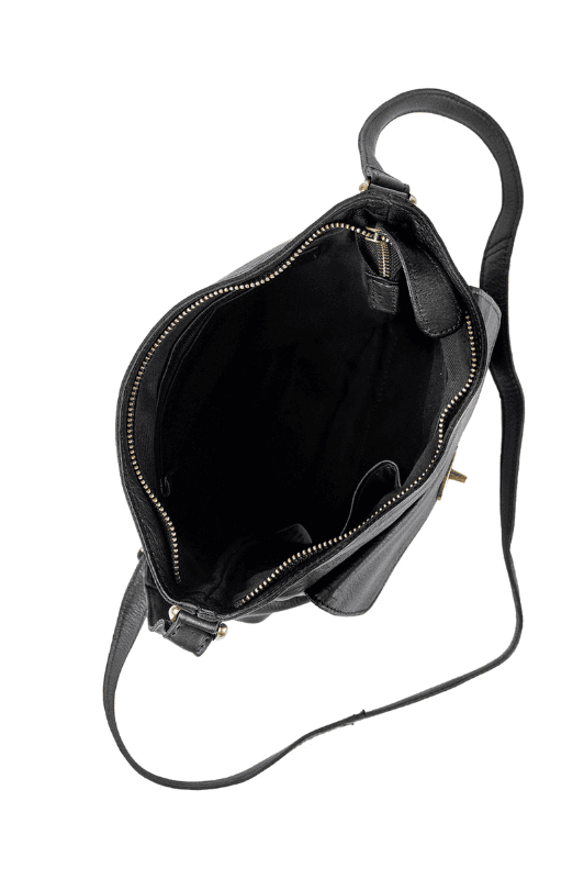 Re:Designed Kay skuldertaske | Crossover i sort skind
