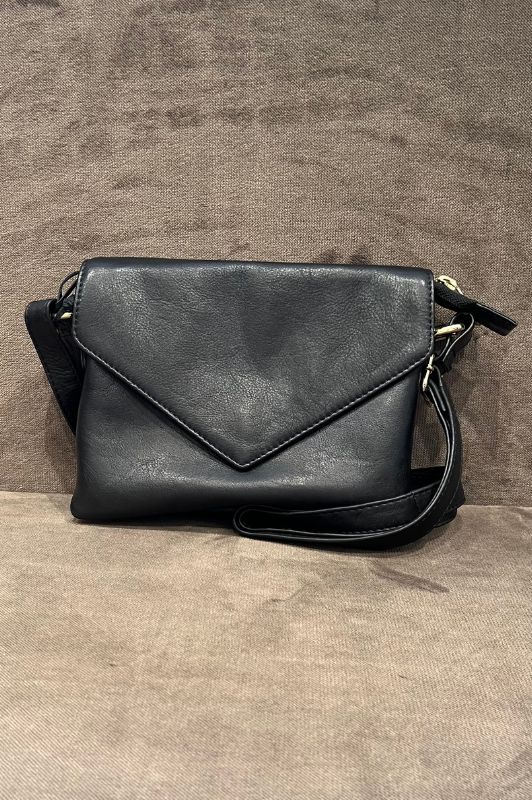 Corium kuverttaske | Sort skindtaske