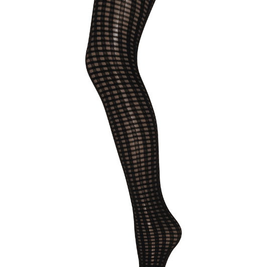 Sneaky Fox tights - Wendy strømpebuks med tern I Sort